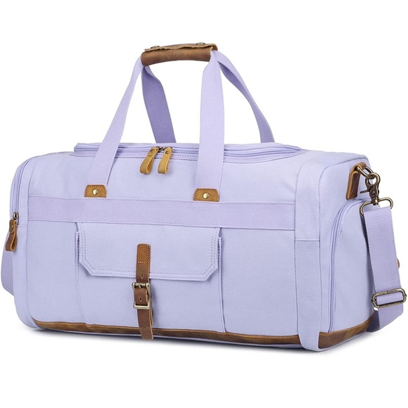 Handbags - Stylish Lavender and Tan Men's Duffel Bag